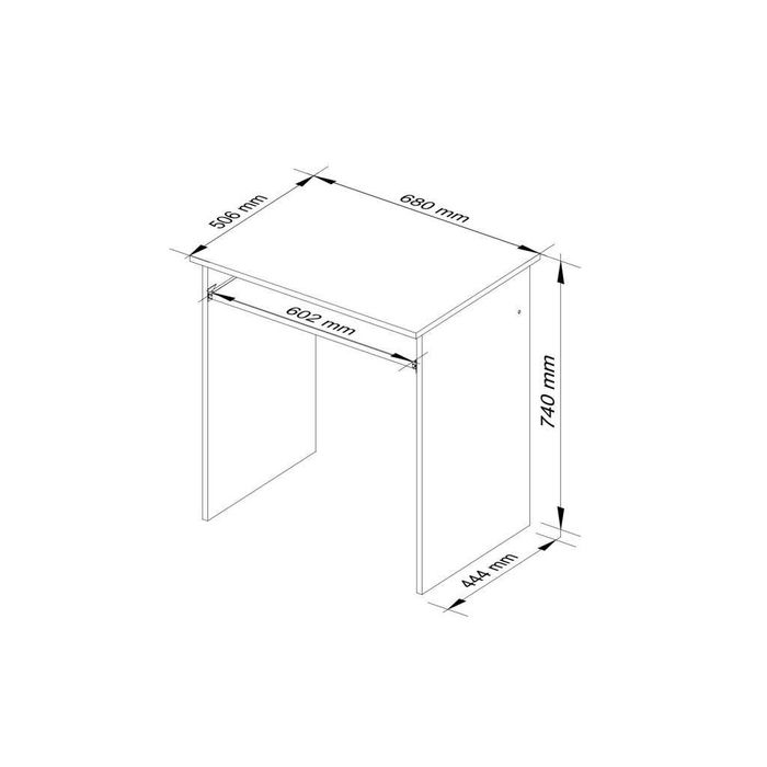 Birou calculator alb 68 cm