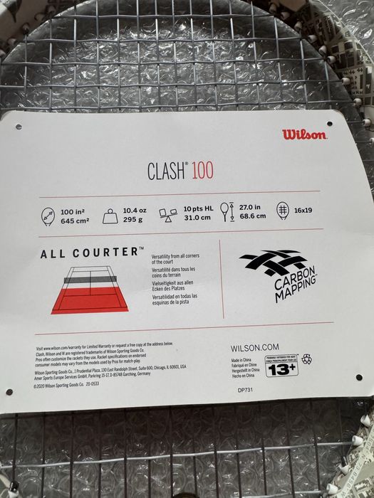 Wilson clash US Open 100 Limited Edition