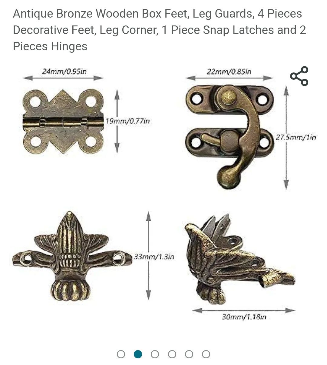Picior bronz antic vechi , balamale încuietoare pentru cutii lemn