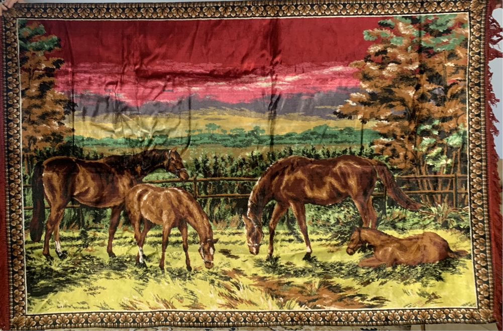 Vand carpeta persana de colectie-originala anii 80(caii care pasc)
