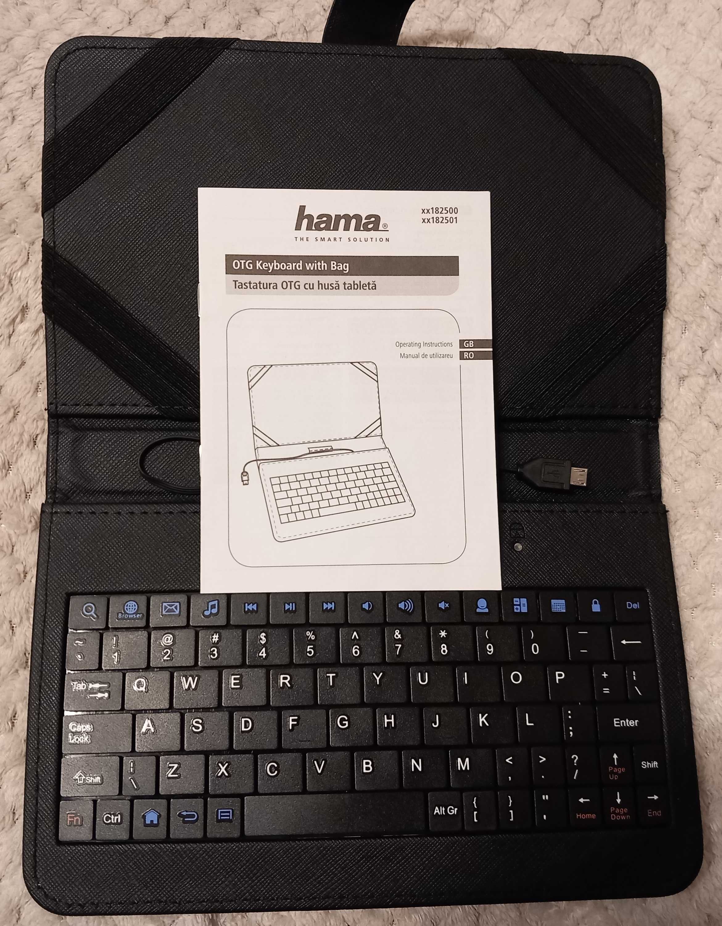 Husă tabletă cu tastatură Hama (nouă)