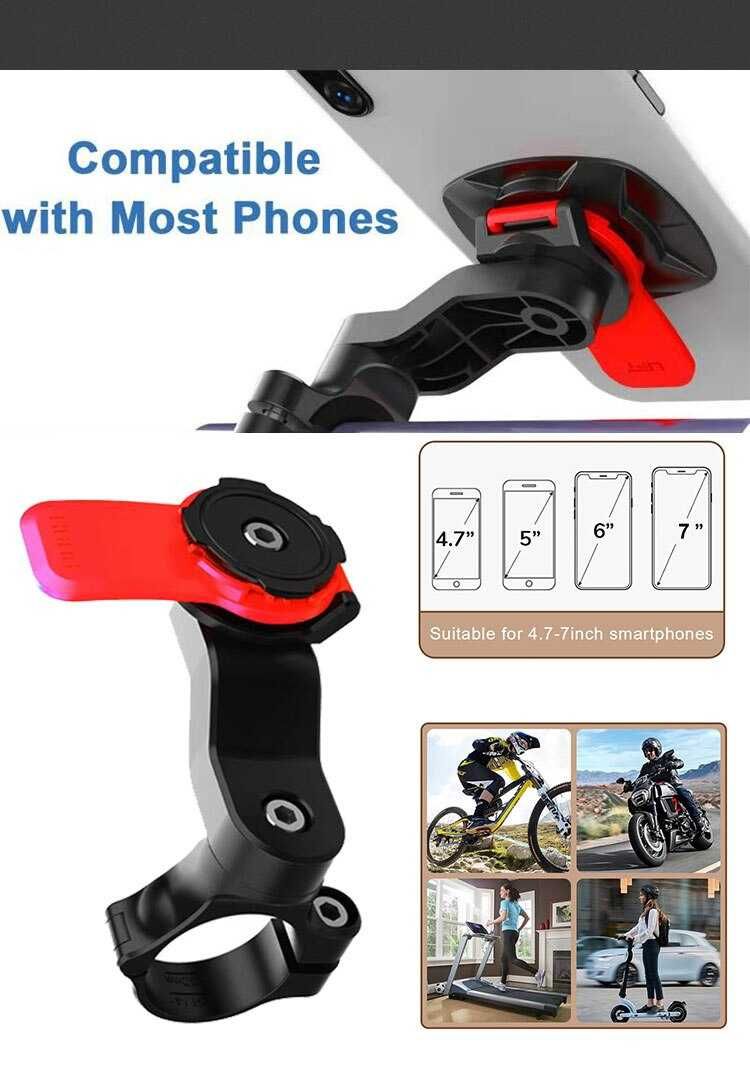 Suport telefon bicicleta tip Quad Lock motocicleta moto atv quadlock