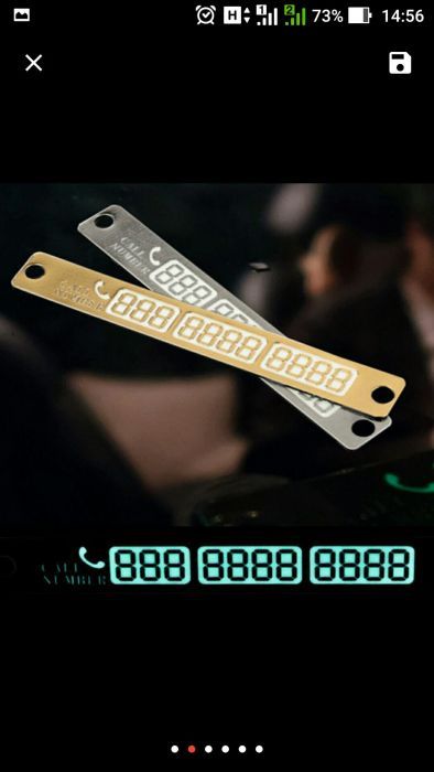Placuta card parcare temporara cu nr telefon fosforescent în parbriz