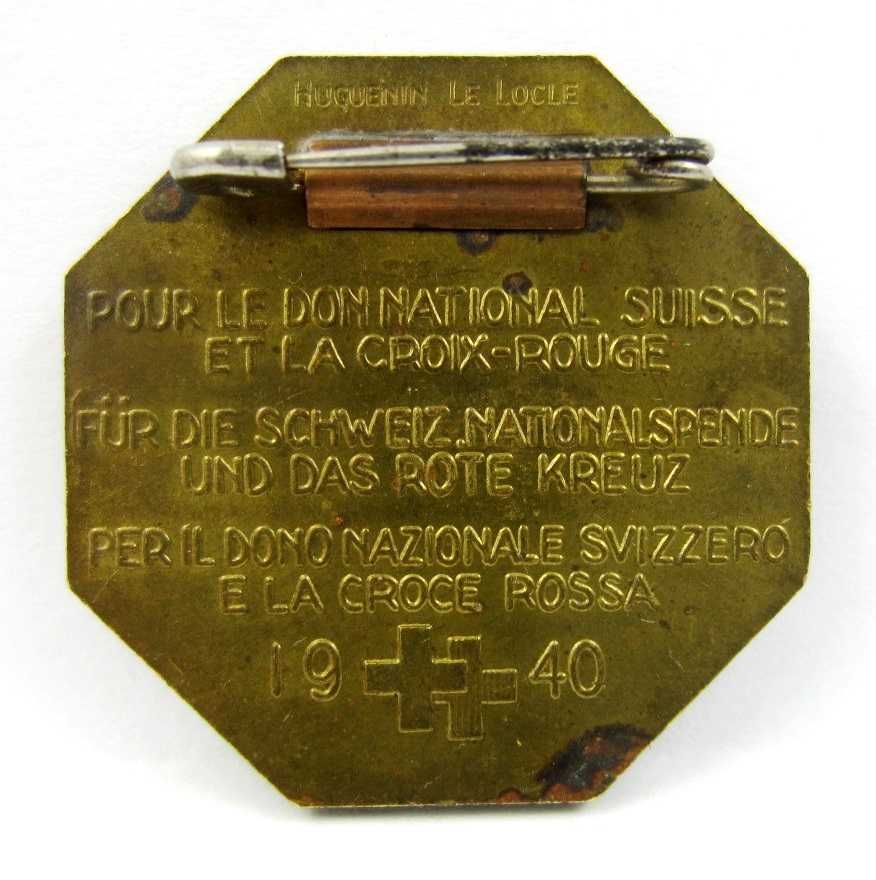 WW2-1940г-Швейцария-Стара военна значка-Червен кръст