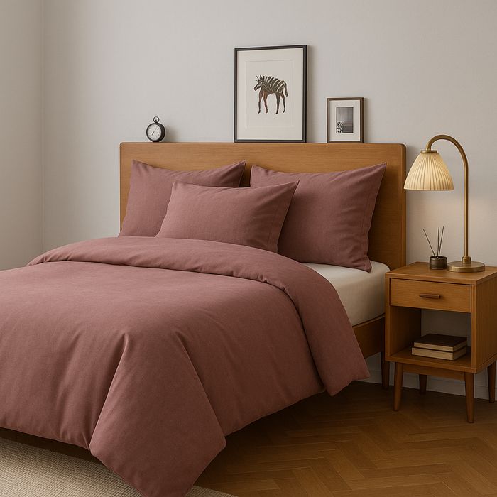 Lenjerie pat Casa Pucioasa 4 piese,bumbac finet ,pat max 140 cm