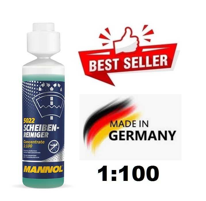 Mannol  1:100, 250 ml – летен концентрат за течност за чистачки, 25 л