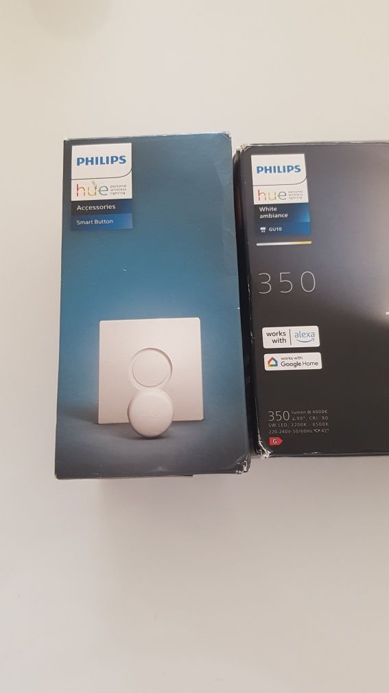 Philips HUE LED Лунички 3x4.3W GU10 White Ambiance + Смарт Бутон HUE