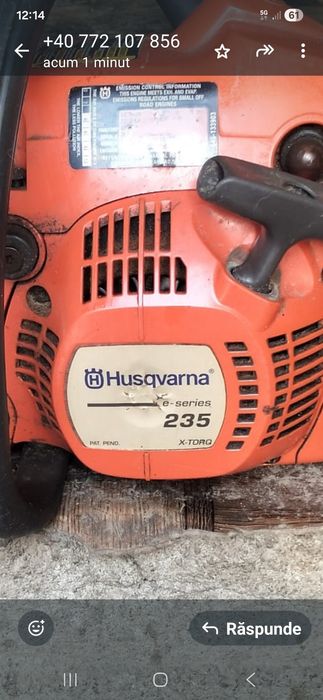 Drujbă/Motoferăstrău Husqvarna 235 e-series X-TORQ - Stare bună de fun
