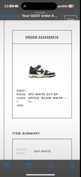 Off white out off ofice (originali)