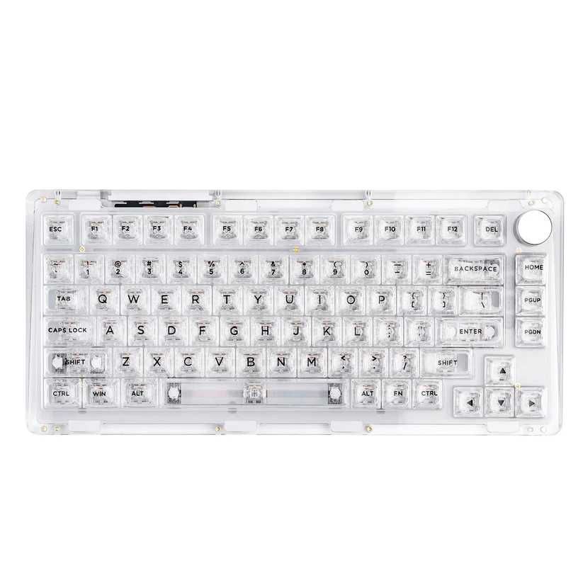 KiiBoom Crystal Keycaps Tastatura, Transparente, Cutie, Garantie