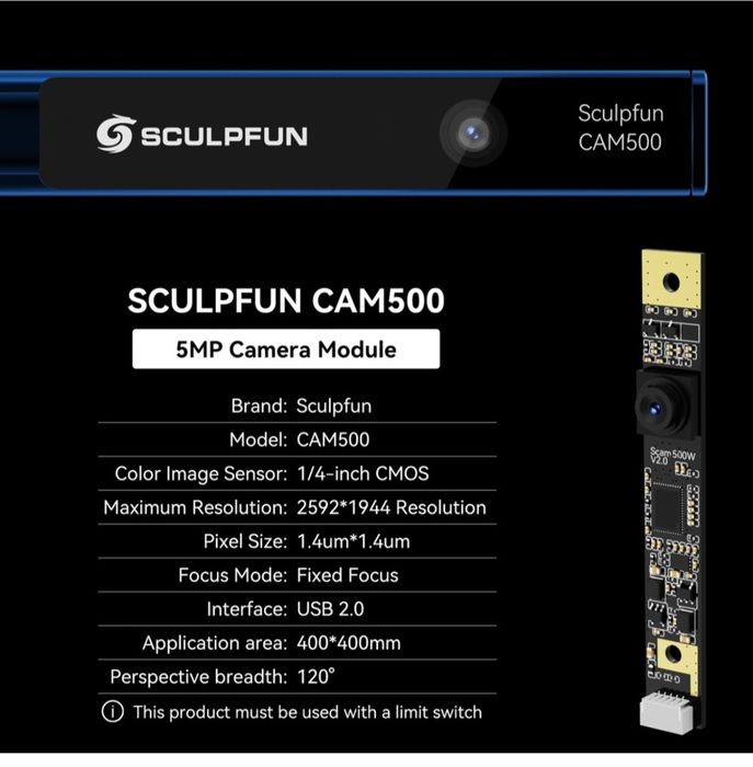 Камера Sculpfun cam500 за 3D принтер