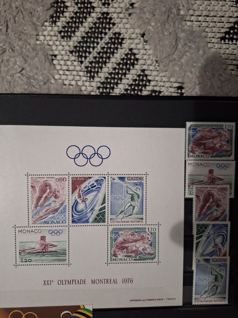 Monaco, timbre, olimpiade 1976, 1980, 1984, 1988, 1992