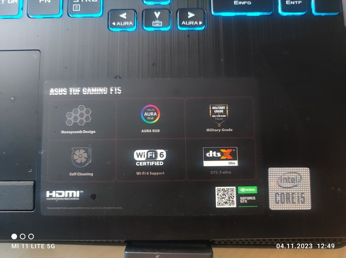 Laptop Asus TUF F15 FX506 LH