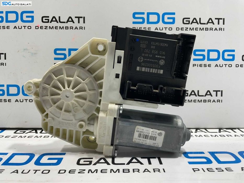 Motoras Macara Electrica de pe Usa Portiera Dreapta Fata Skoda Octavia 2 2004 - 2013 Cod 1K0959792L 1K0959702P [L4291]