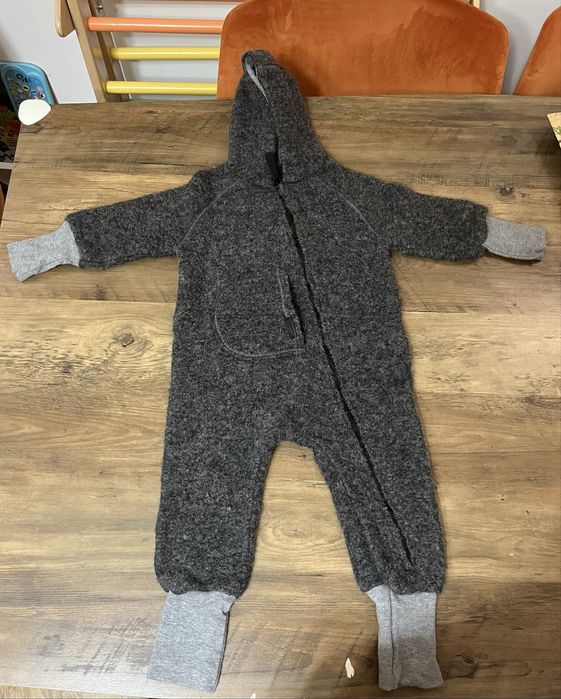 Overall lână fiartă Pure Pure - Grey Melange 74/80