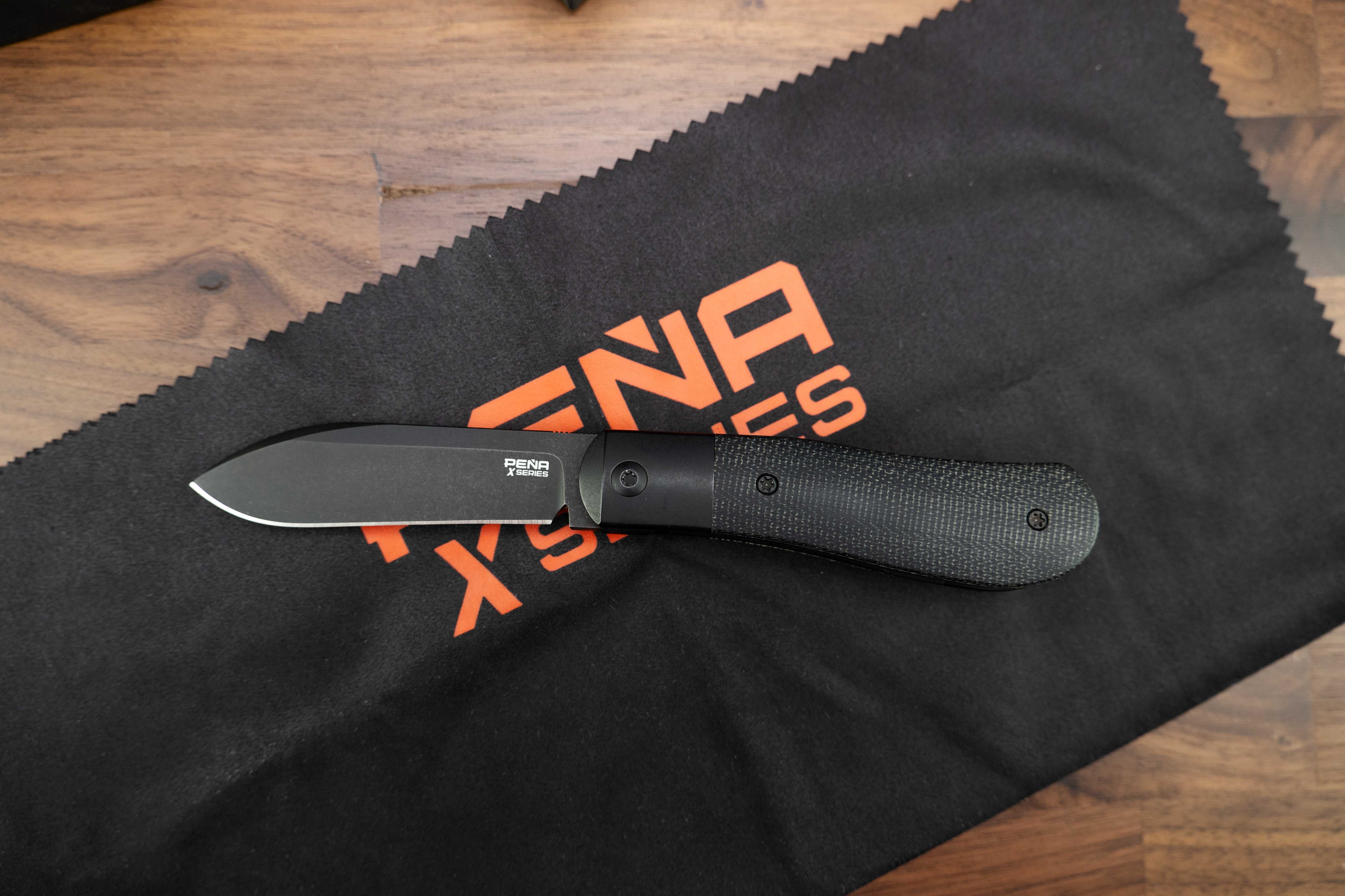 Лимитиран нож Pena Knives X-Series Dogleg JackMicarta (3" Black M4)