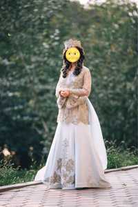 свадебное / кыз узату платье в национальном стиле ручной работы
