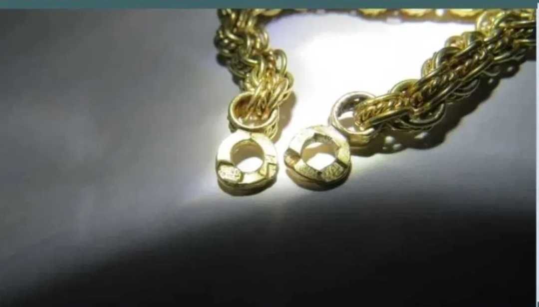 Colier argint placat 18k, vechi, marcaj 84