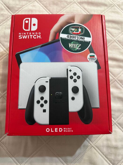 Nintendo Switch OLED + Zelda калъф + Hogwarts Legacy