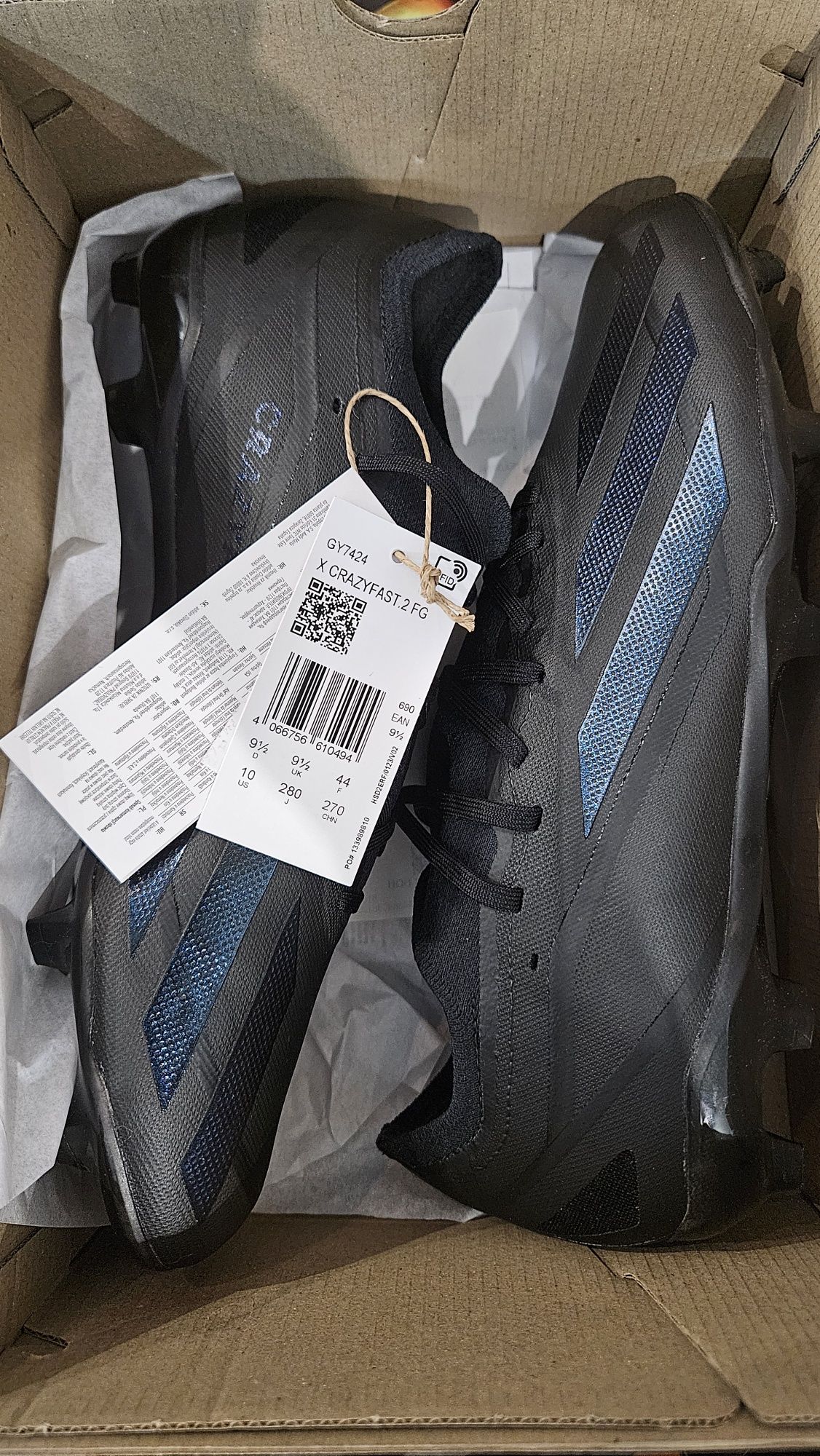 НОВИ! Adidas X Crazyfast.2 FG Футболни обувки размер 44