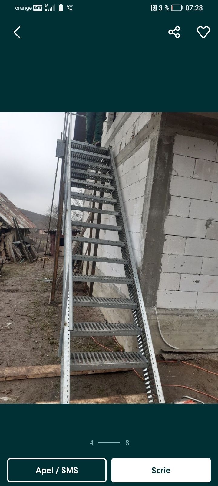 Scări metalice galvanizate