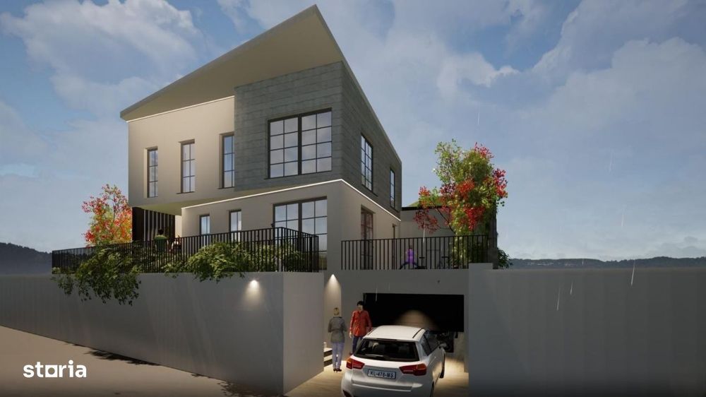 Casa individuala de vanzare - ansamblu privat de case moderne