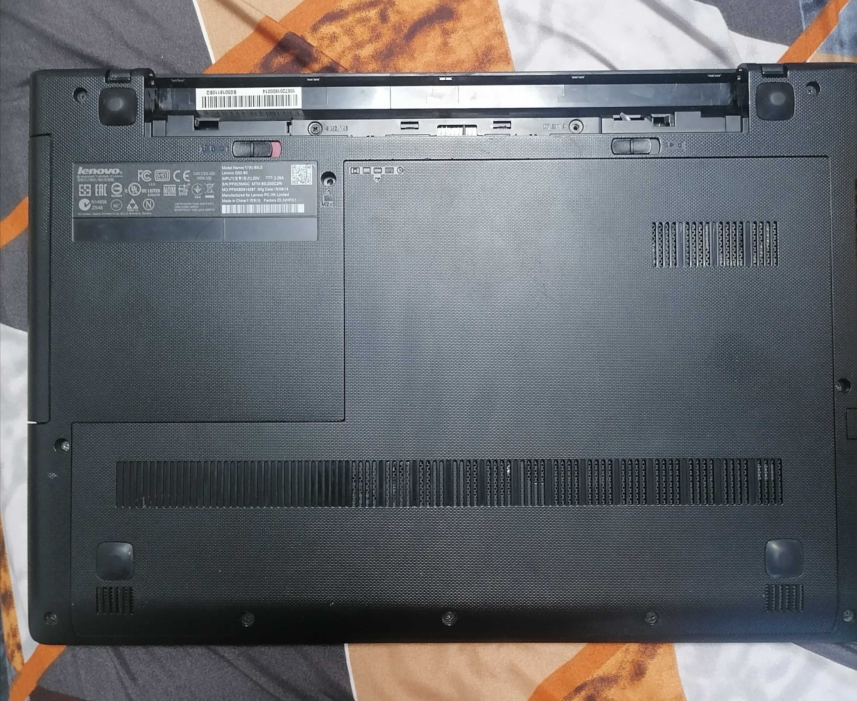 Vând laptop lenovo g50-80 nefuncțional,doar pentru piesele funcționale