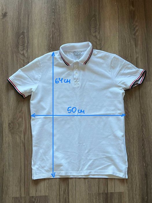 Бяла мъжка тениска Calliope с яка