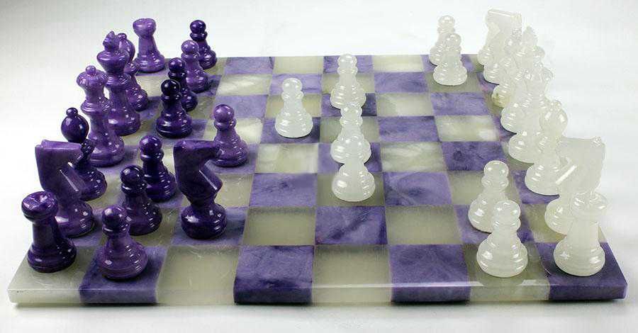 Луксозен шах от италиански Алабастър