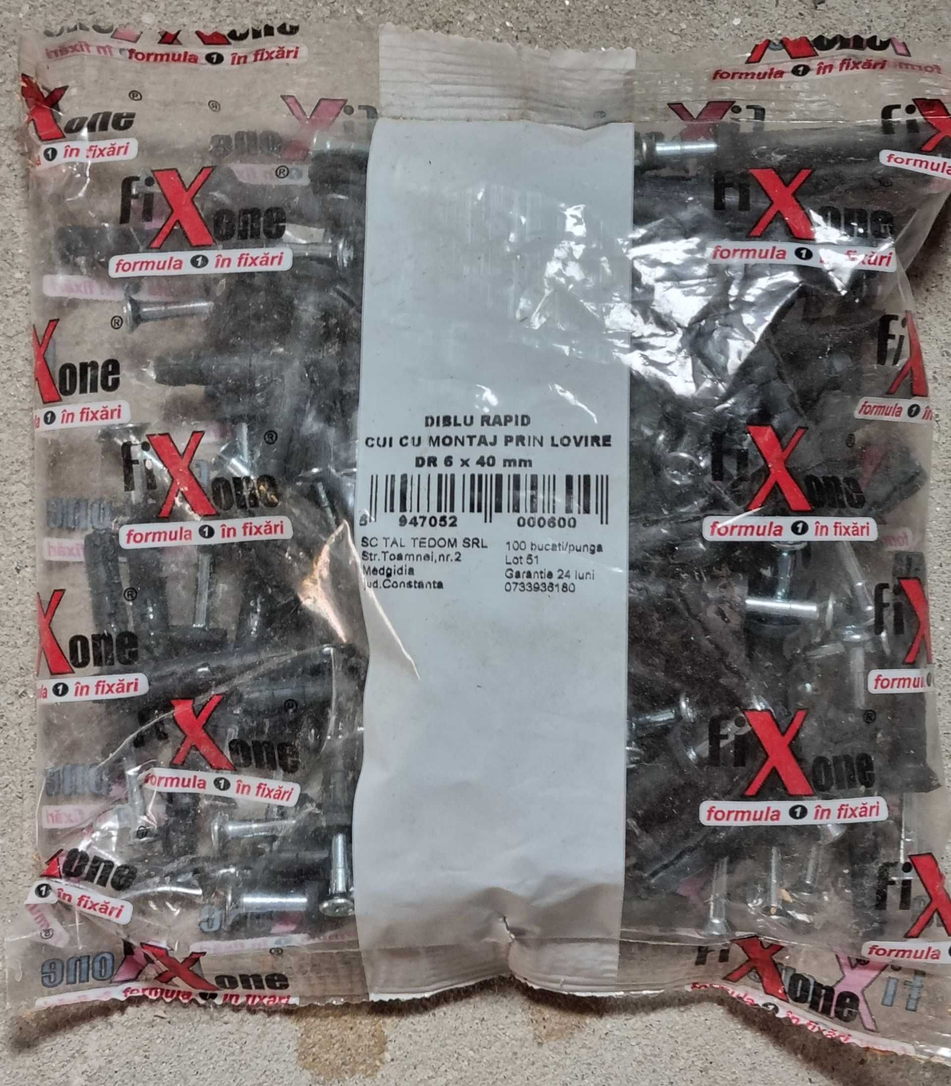 Diblu rapid cu surub 6 x 40 mm, set 100 bucati