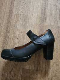 Туфли чёрные кожа, 38 размер