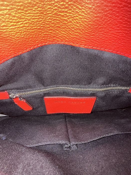 Marc Jacobs Оригинална Червена Чанта от Естествена Кожа