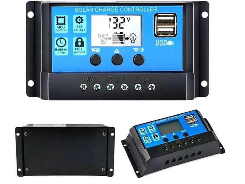 Regulator Controler Solar PWM 10A 20A 30A 60A 12V24V, 2 X USB Si LCD