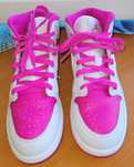 Air Jordan 1 alb cu roz mar. 38 (24 cm interior)