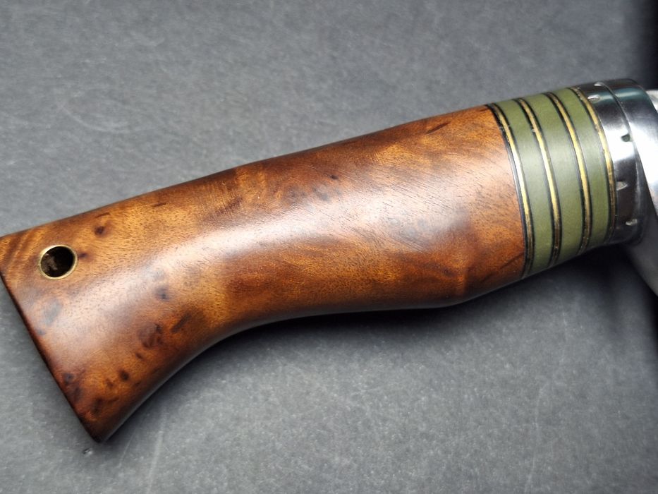 Японски нож Дамаска стомана VG10 с кожена кания