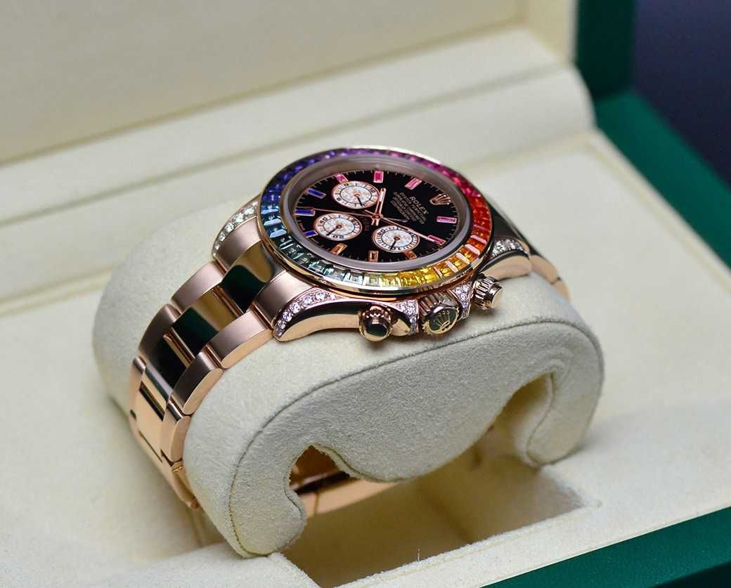 Rolex Daytona Rainbow ping Gold