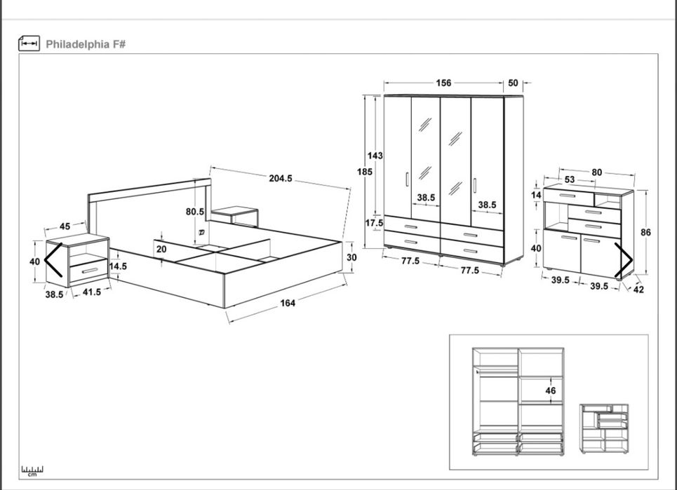 Спален комплект Филаделфия