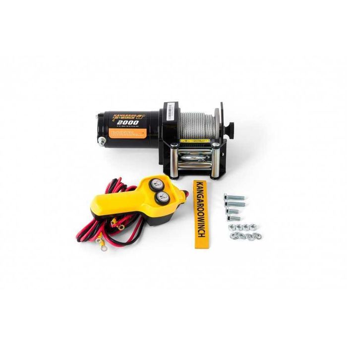 Troliu electric KANGAROOWINCH K2000E (trage 906 kg), cablu otel la 12V