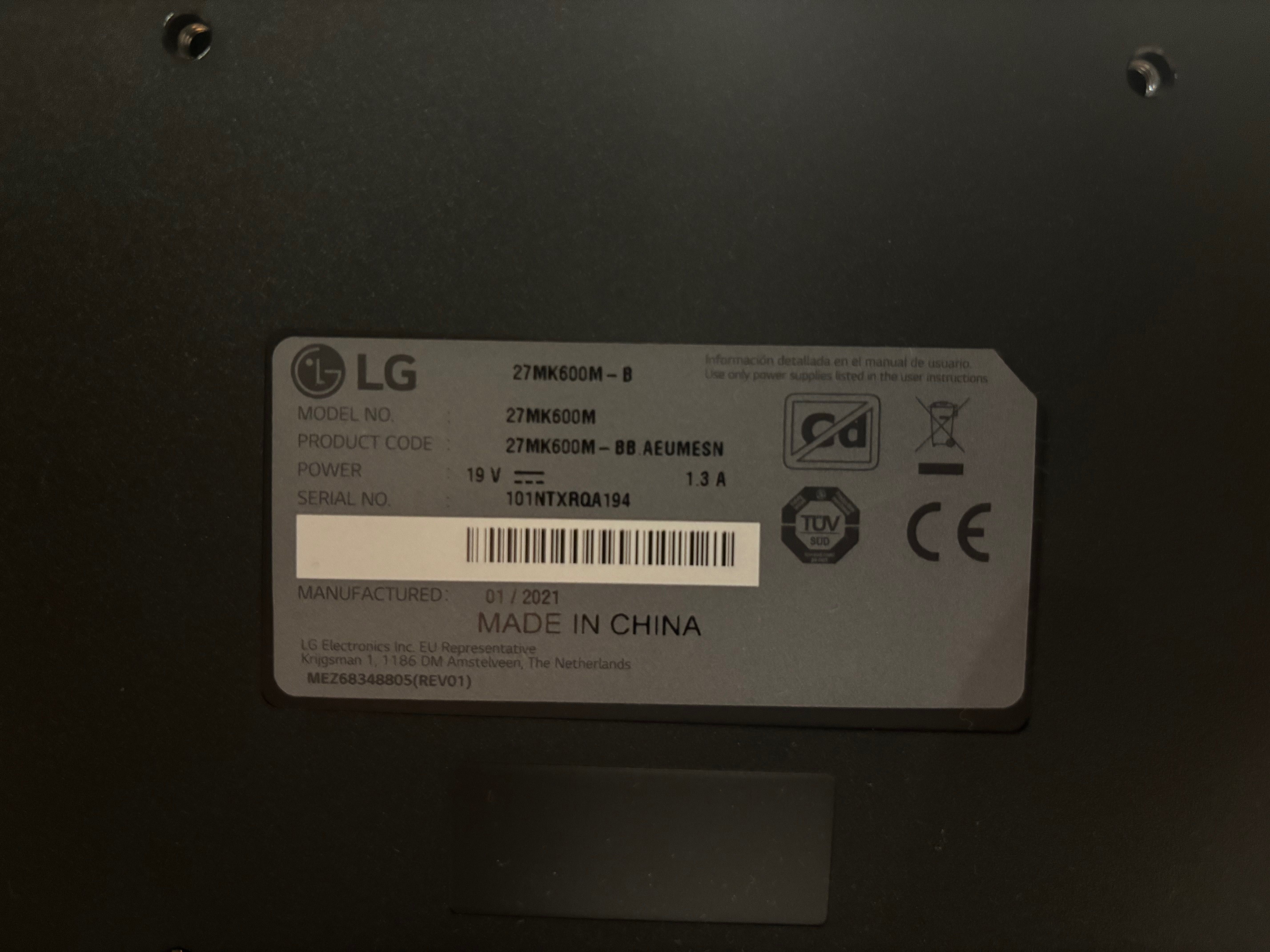 Mонитор LG 27MK600M-B гейминг