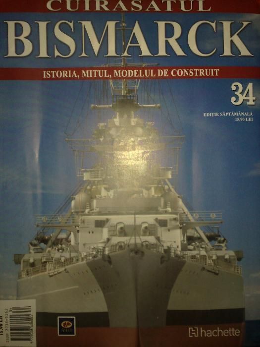 Colectia completa cuirasat Bismarck 1/200 corabii vapor