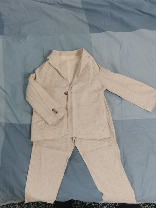 Costum elegant pentru băieți din in 100%
