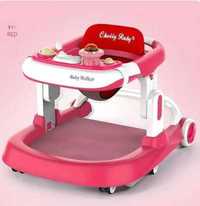 Premergator reglabil pe inaltime, cu roti de silicon, Baby Walker