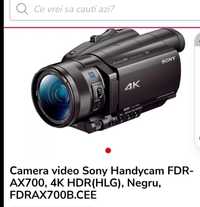 Camera video Sony handycam fdr-ax700 4k hdr(hlg)