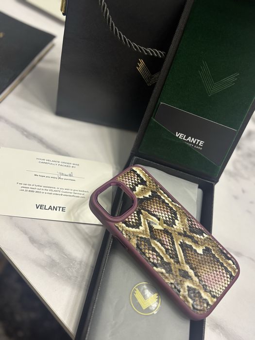 Husă Velante Iphone 15 piele piton