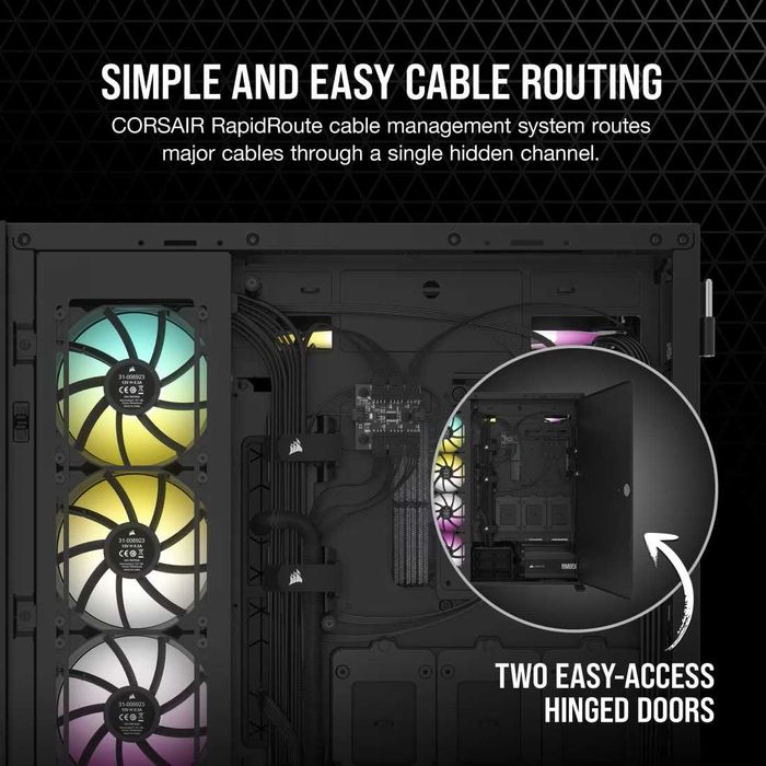 Компютърна кутия Corsair 7000D AIRFLOW Tempered Glass, Черен, НОВА