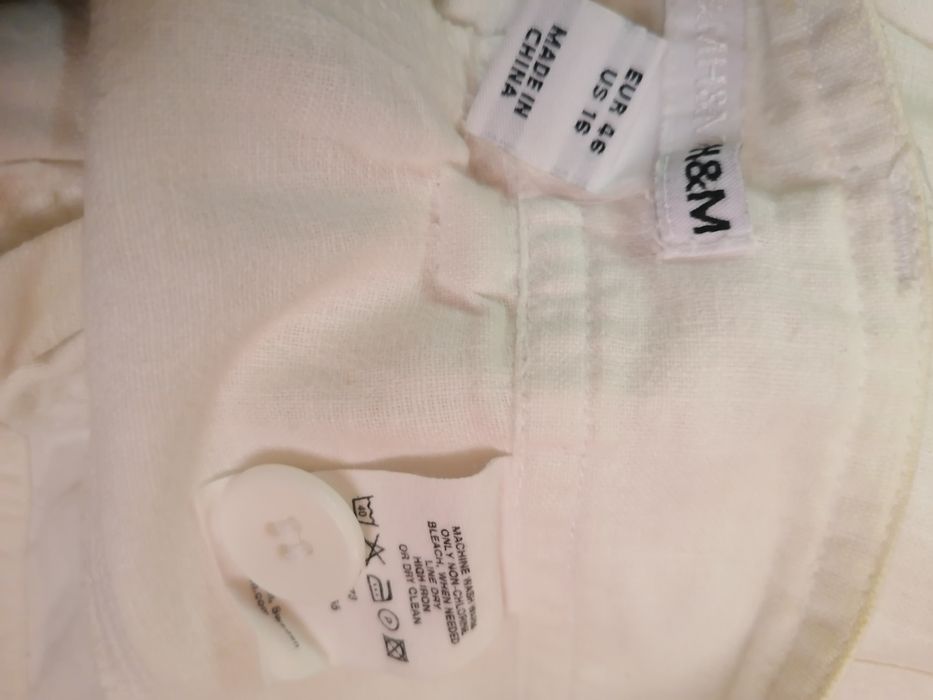 Pantaloni vara H&M albi mărimea 46 și 40