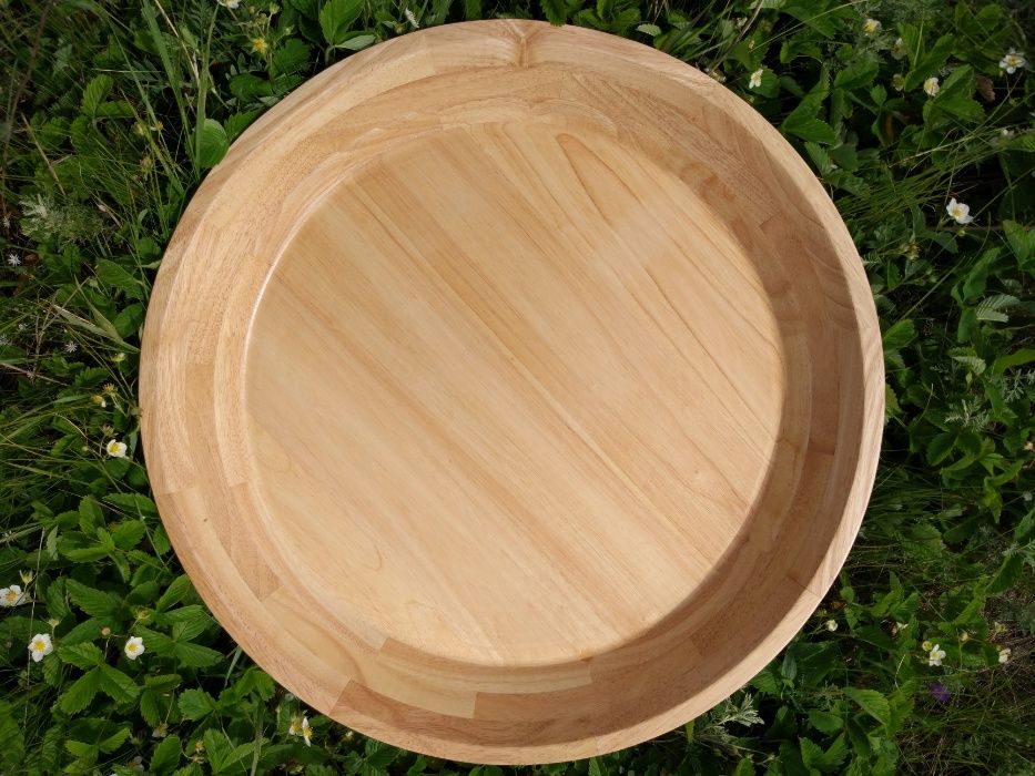Фабричный Астау из древесины Гевеи. Большая круглая форма. Доставка
