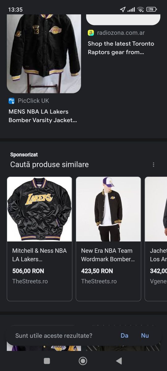 Jacketă Bomber Mitchell & Ness NBA LA Lakers