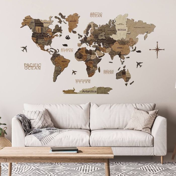 Интерьерная карта мира