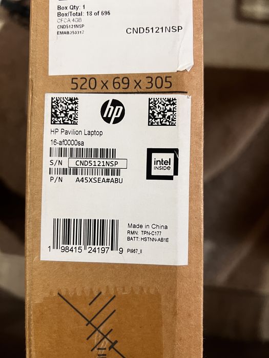 HP Pavilion 16-af0000sa (A45XSEA) – laptop 4 GB